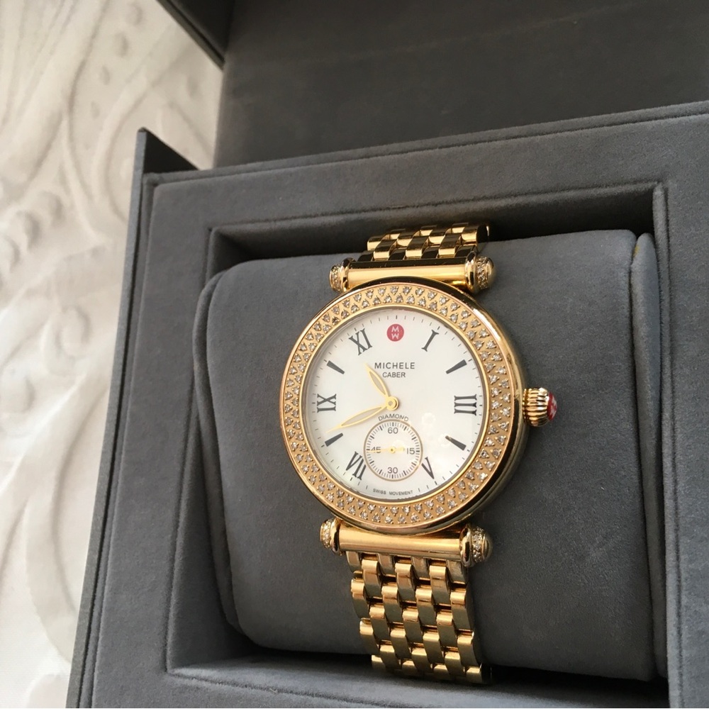 Michele Caber Gold and Diamond Women's Watch . Rare hard to find! - Picture 4 of 11